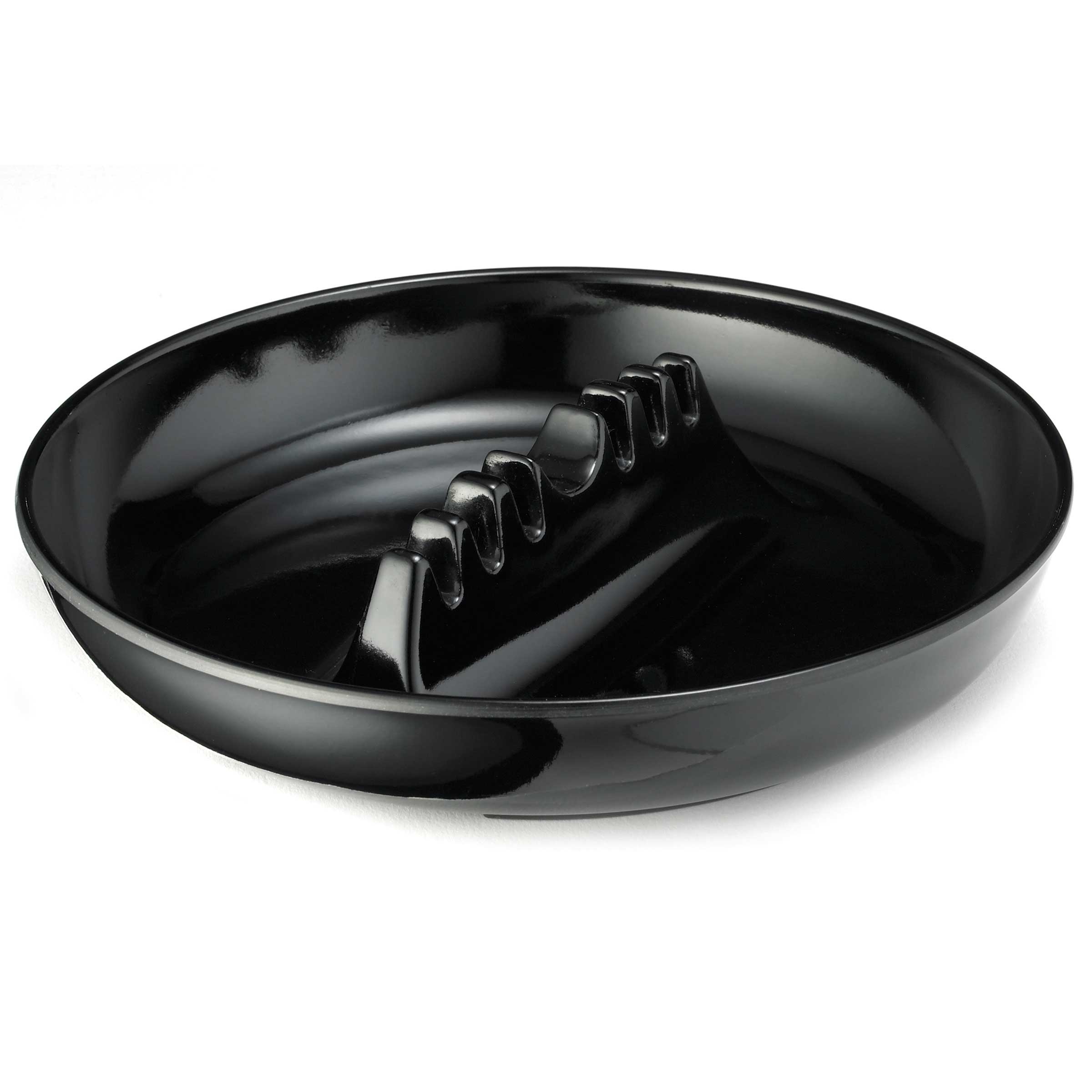 Tablecraft 7 Plastic Black Safty Ashtray -- 12 Per Case