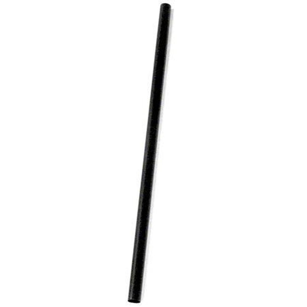 Goldmax Unwrapped Giant Black Straw, 7.75 inch -- 1500 per case