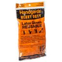 Handgards Medium Orange Latex Heavy Duty Utility Reusable Glove, 12 inch -- 4 per case.