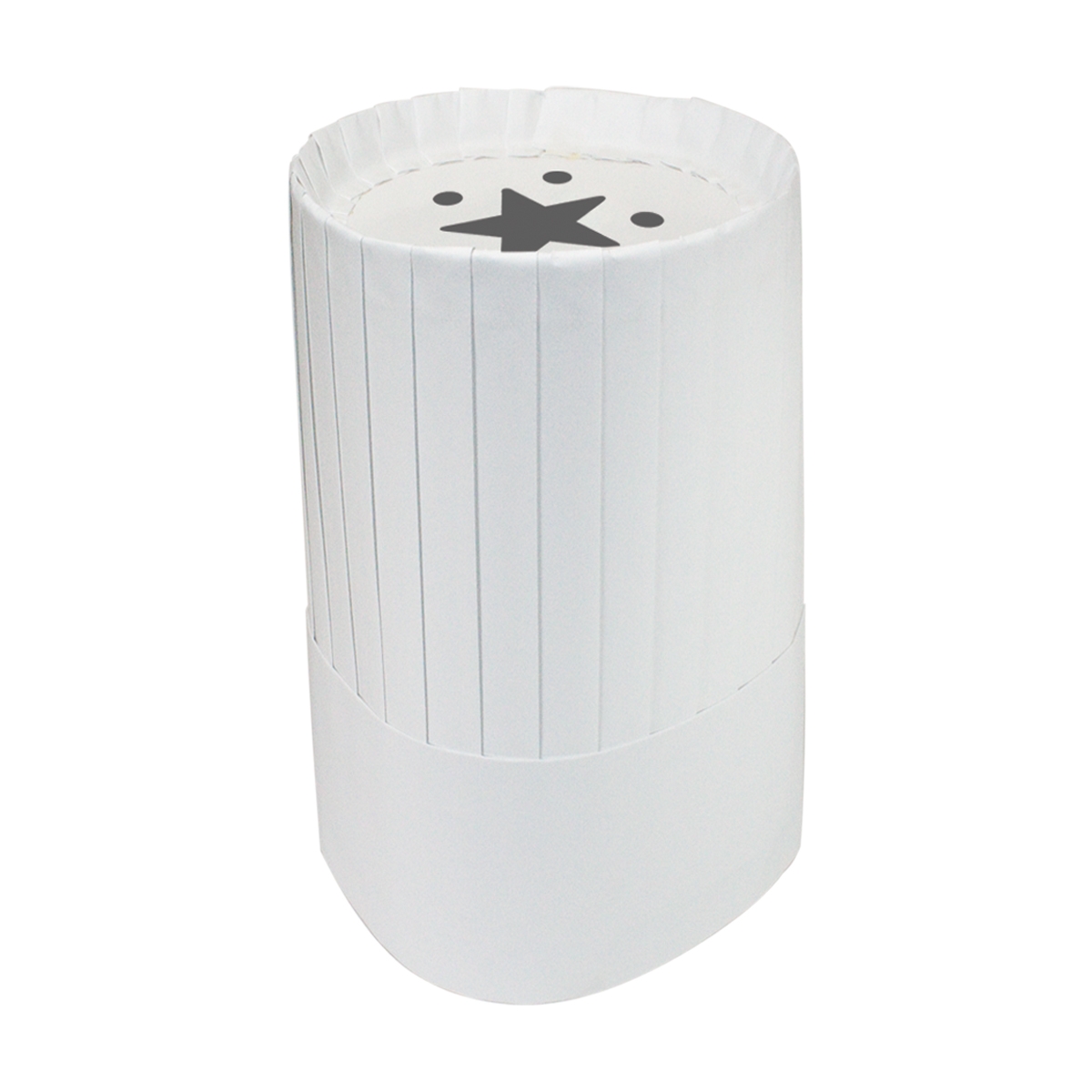 NeatGards White Wide Pleat Disposable Paper Chef Hat, 9 inch -- 12 per case.
