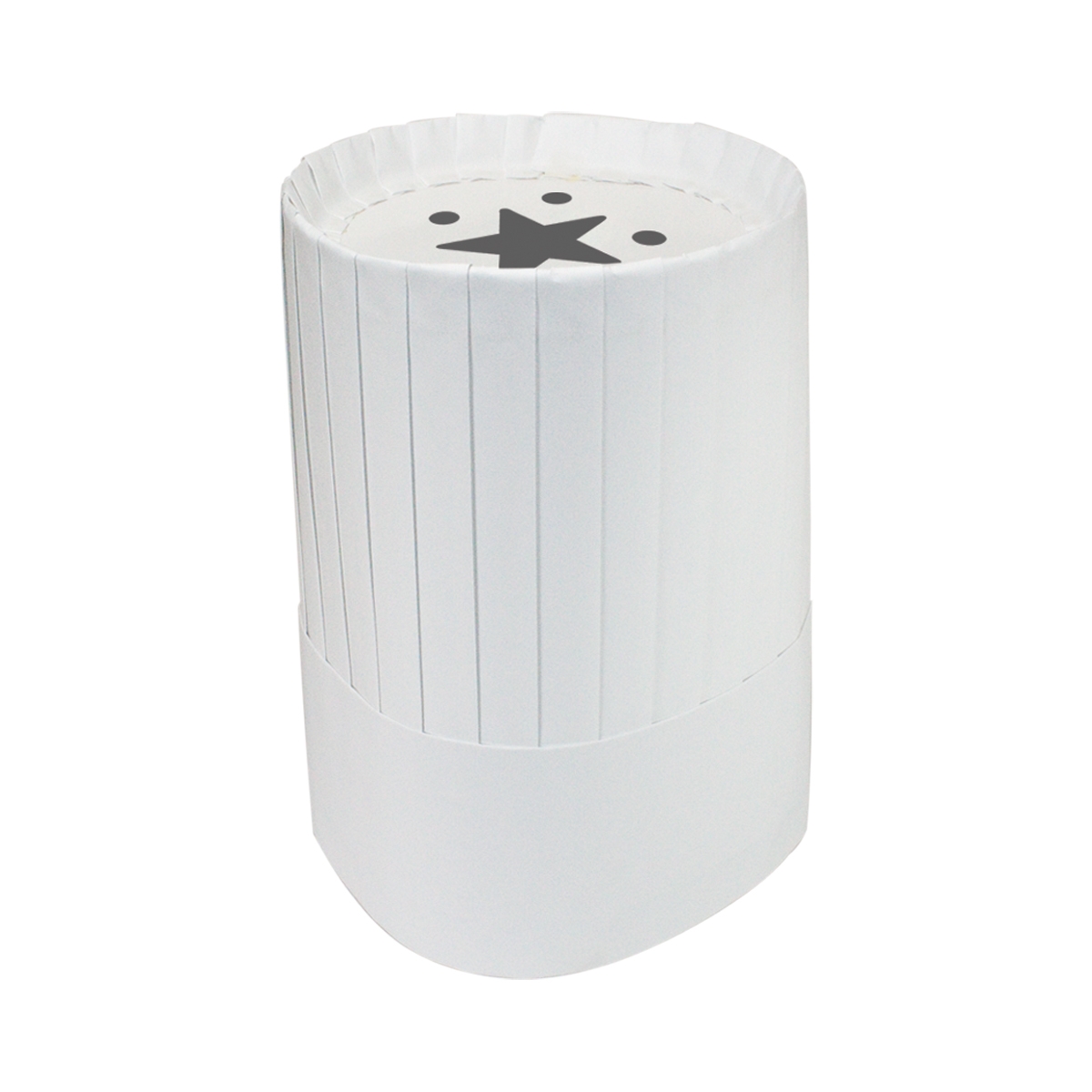 NeatGards White Wide Pleat Disposable Paper Chef Hat, 10 inch -- 12 per case.