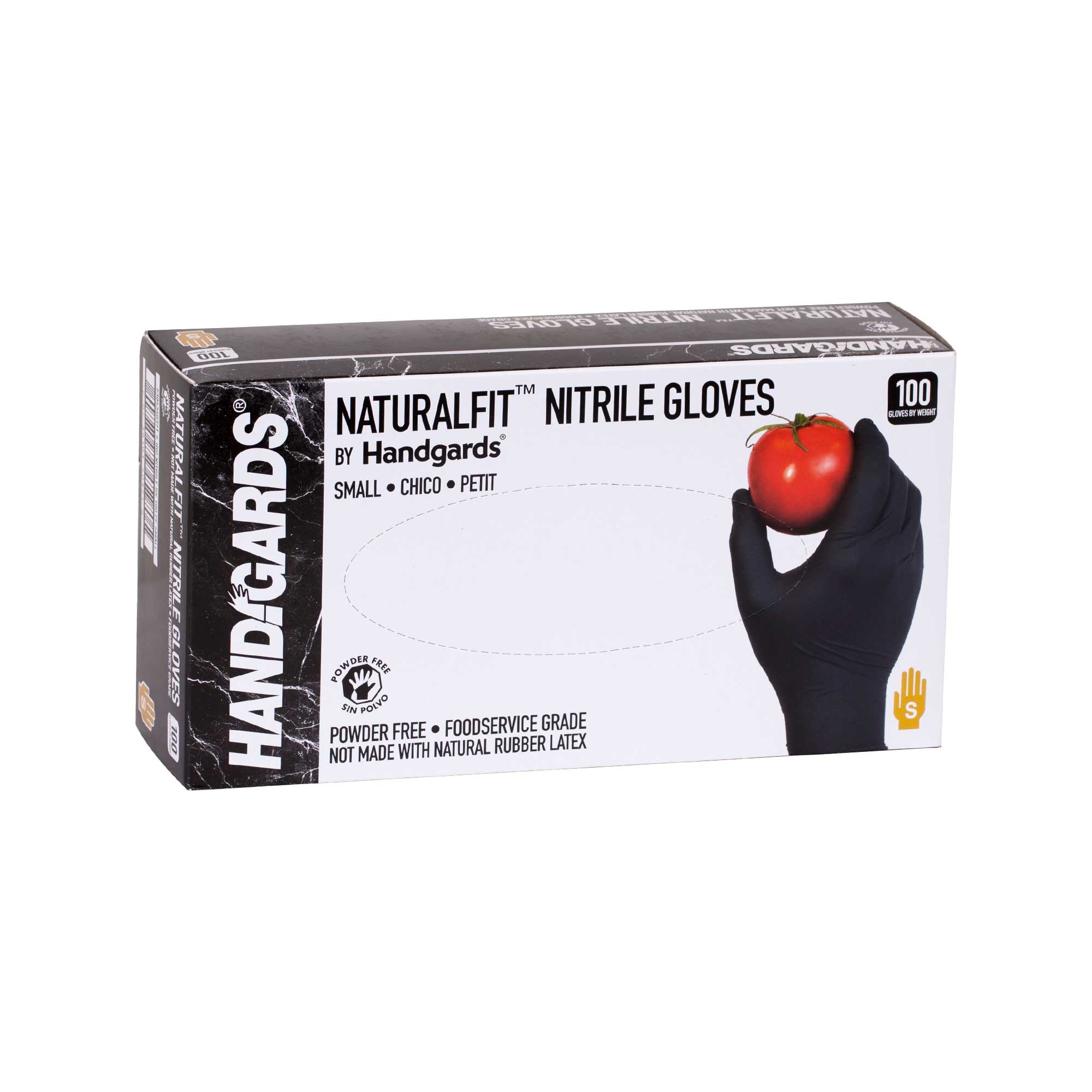 Handgards Black Powder Free Small Disposable Nitrile Gloves -- 1000 per case.