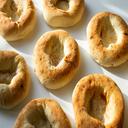 Just Bagels Classic Bialy, 60 per case.