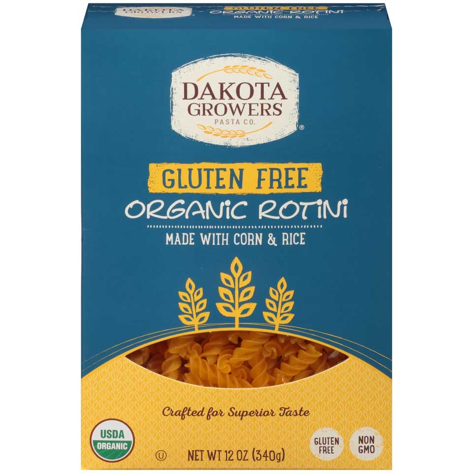 Dakota Growers Organic Gluten Free Rotini Pasta, 12 Ounce -- 12 Per Case