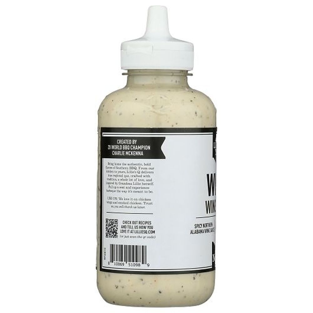 Lillies Q Spicy Hot White Alabama Wing Sauce, 12.7 Ounce -- 6 per case