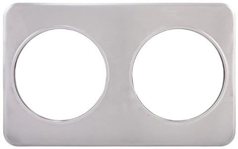 Winco Stainless Steel Two Holes Adaptor Plate, 8 3/8 Inch -- 10 Per Case