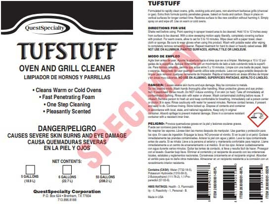 Tufstuff Caustic Thick Oven and Grill Cleaner, 144 Ounce -- 4 per case.