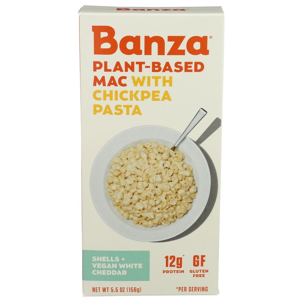 Banza Mac and Cheese Chickpea Shells and Vegan White Cheddar, 5.5 Ounce -- 6 per case