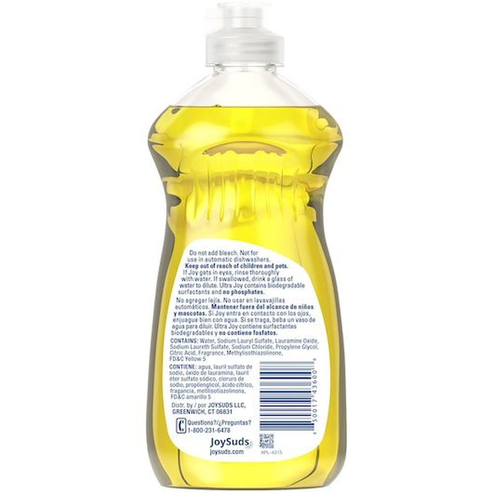 Joy Ultra Lemon Scent Dishwashing Liquid, 12.6 Fluid Ounce -- 25 per case