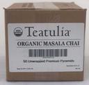 Teatulia Organic Masala Chai Unwrapped Premium Pyramid Tea -- 50 per case