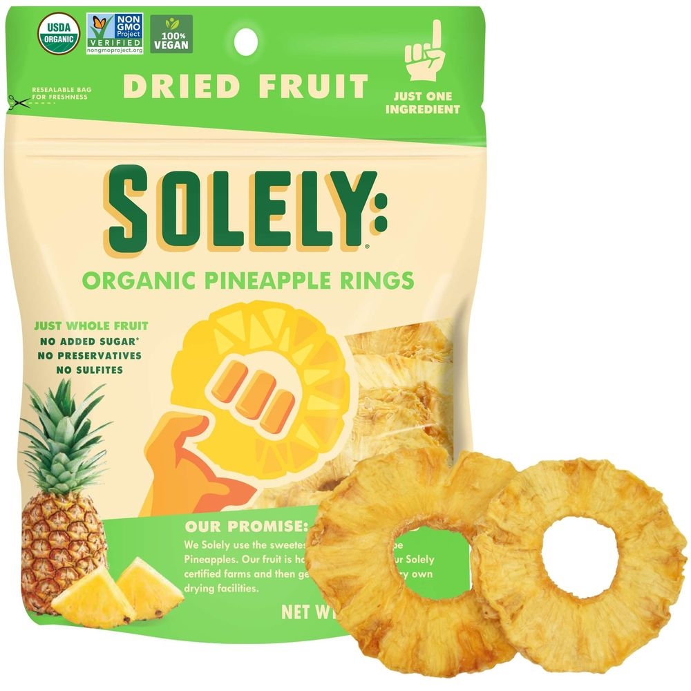 Solely Dried Pineapple Ring, 3.5 Ounce -- 6 per case