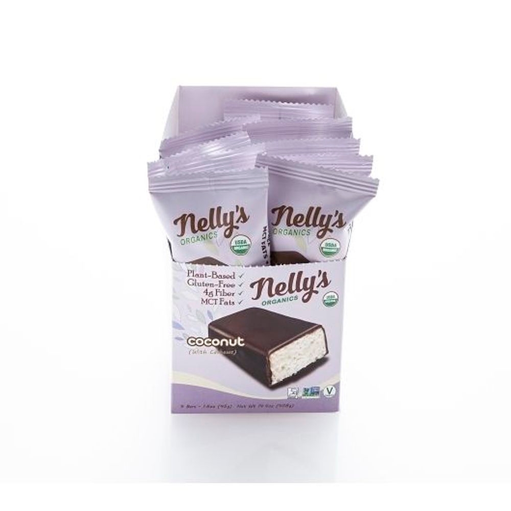 Nellys Organics Dark Chocolate Covered Coconut with Cashews, 1.6 Ounce -- 36 per case