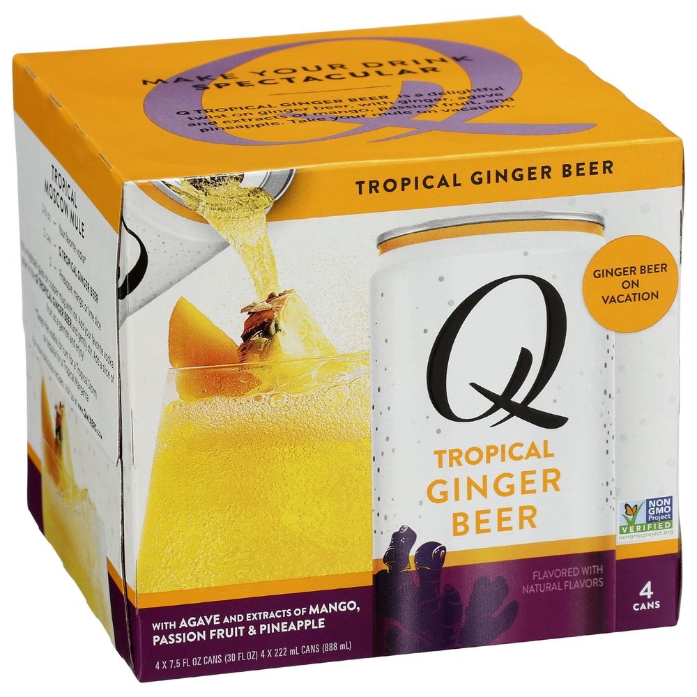 Q Tonic Ginger Tropical Beer, 30 Fluid Ounce -- 6 Per Case