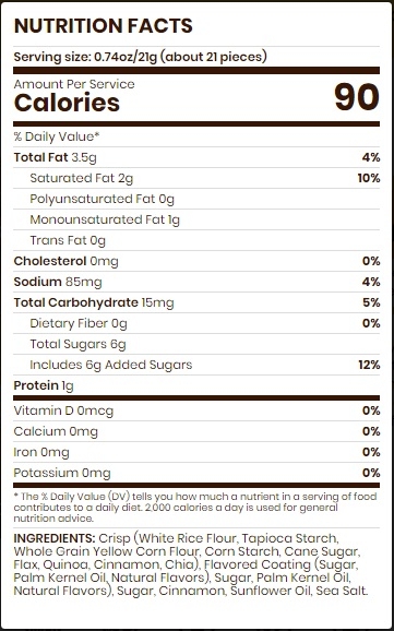 Drizzilicious Mini Rice Crisp Cinnamon Swirl Bites, 4 Ounce -- 6 per case