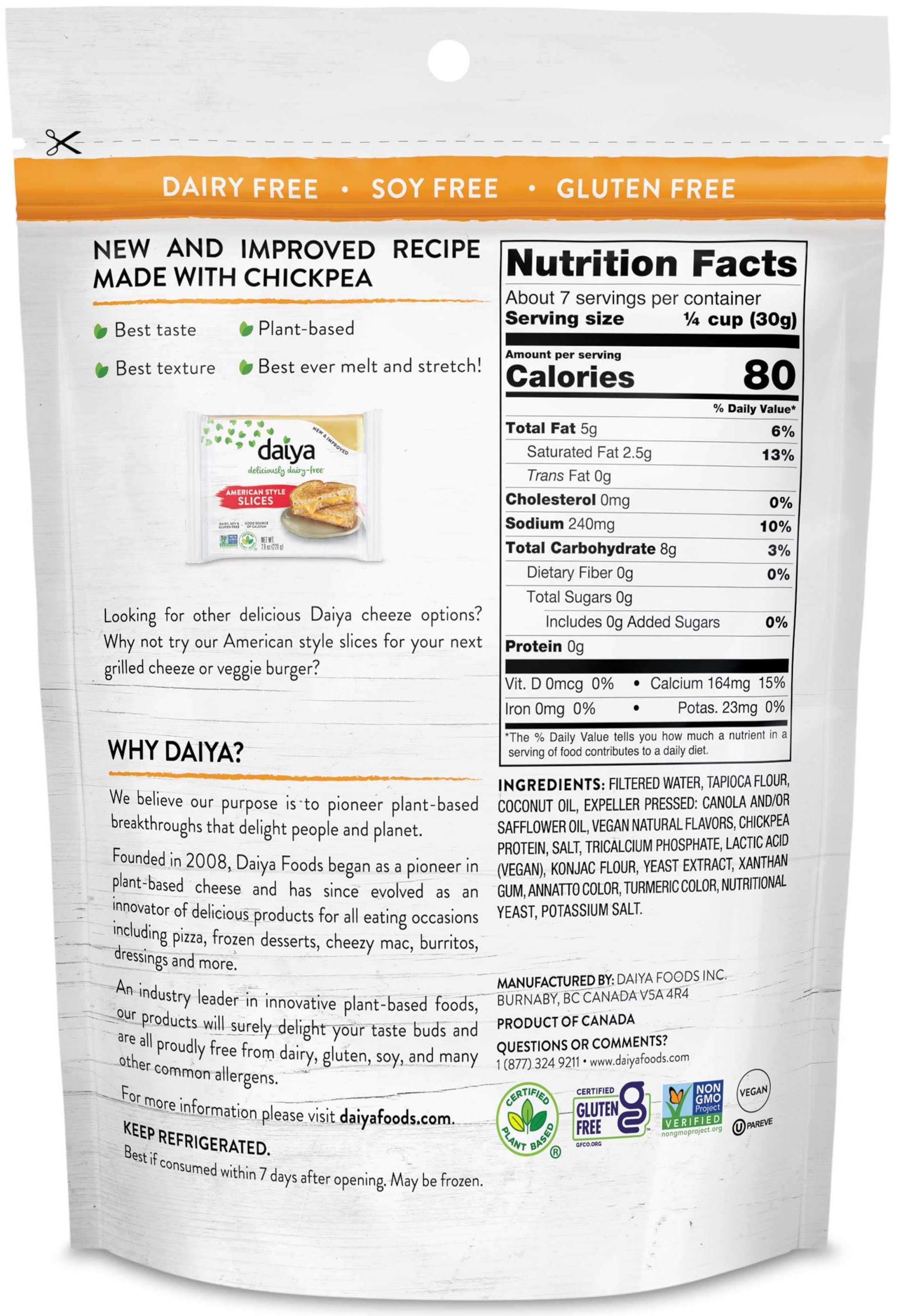 Daiya Cheddar Cutting Board Cheese Shred, 7.1 Ounce -- 12 per case.