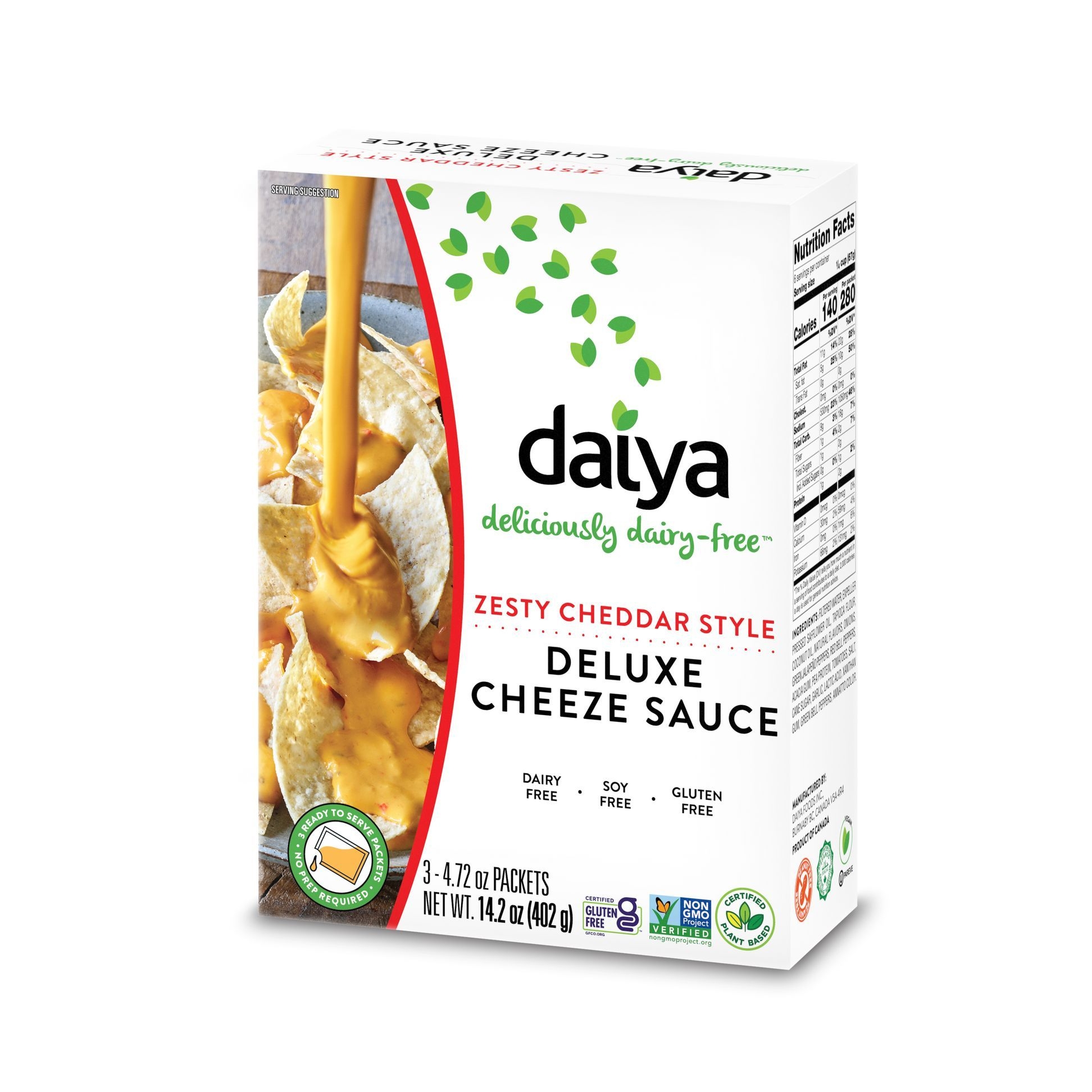 Daiya Zesty Cheddar Style Deluxe Cheese Sauce, 14.2 Ounce -- 8 Per Case
