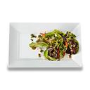 Rectangle White Salad Plate, 10 x 6.5 inch, 10 count per pack -- 12 per case.