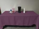 Intedge Mauve Poly/Cotton Tablecloth, 72 x 72 inch