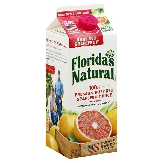Florida's Natural Refrigerated Ruby Red Grapefruit Juice, 52 Fluid Ounce -- 8 Per Case
