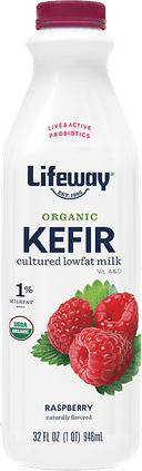 Lifeway Organic Probiotic Low Fat Raspberry Kefir, 32 Ounce -- 6 per case.