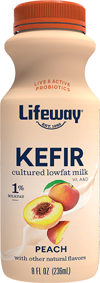 Lifeway Low Fat Peach Kefir, 8 Fluid Ounce -- 6 Per Case