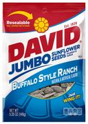 David Jumbo Buffalo Style Ranch Sunflower Seed, 5.25 Ounce -- 12 per case.