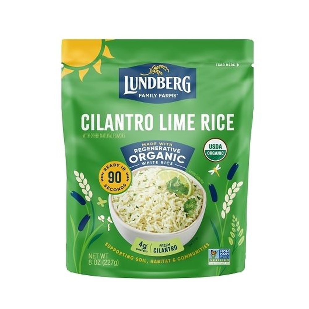 Lundberg Family Farms Regenerative Organic Cilantro Lime Rice, 8 Ounce -- 6 Per Case