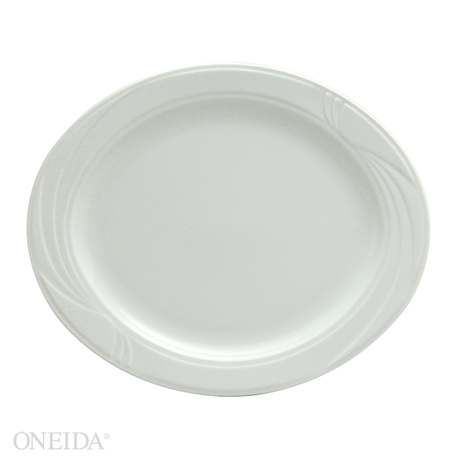 Oneida Delco 13 Inch Arcadia Shape Oval Platter, Arcadia Pattern -- 12 Per Case
