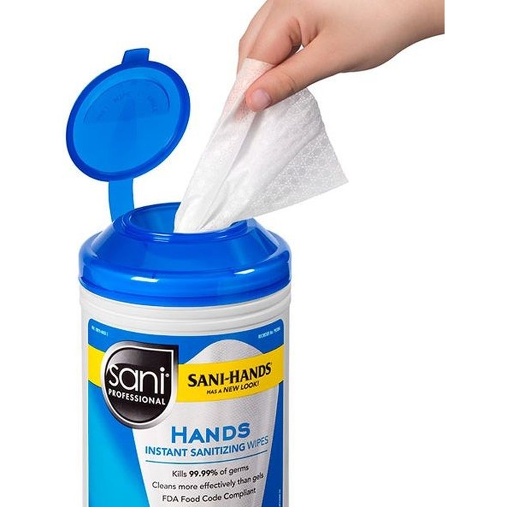 Sani Professional Instant Hand Sanitizing Wipes - 300 per pack -- 6 packs per case