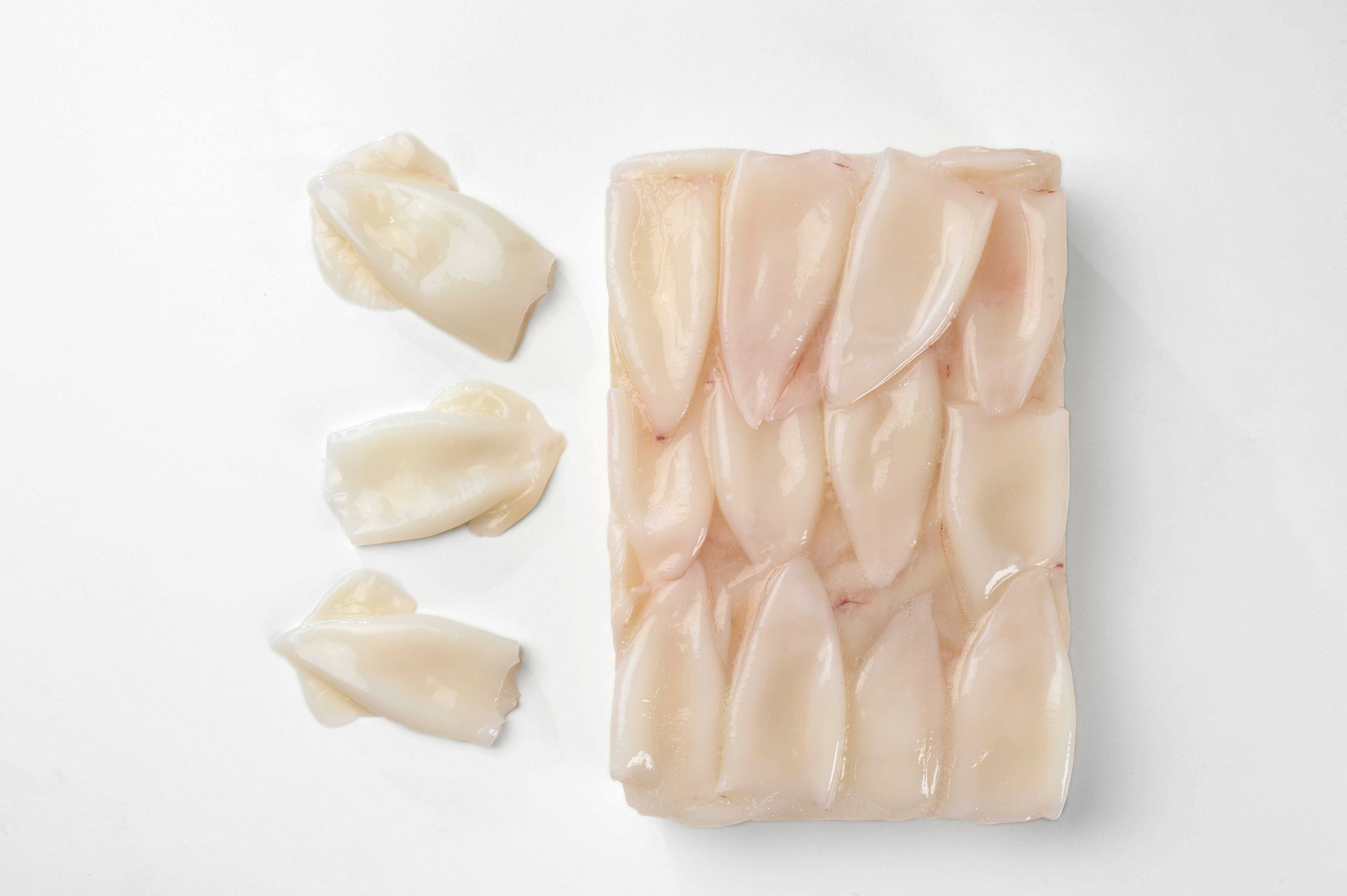 Panapesca Traditionally Cleaned Squid Tubes, 3/5 Inch Tubes, 2.5 Pound -- 4 Per Case