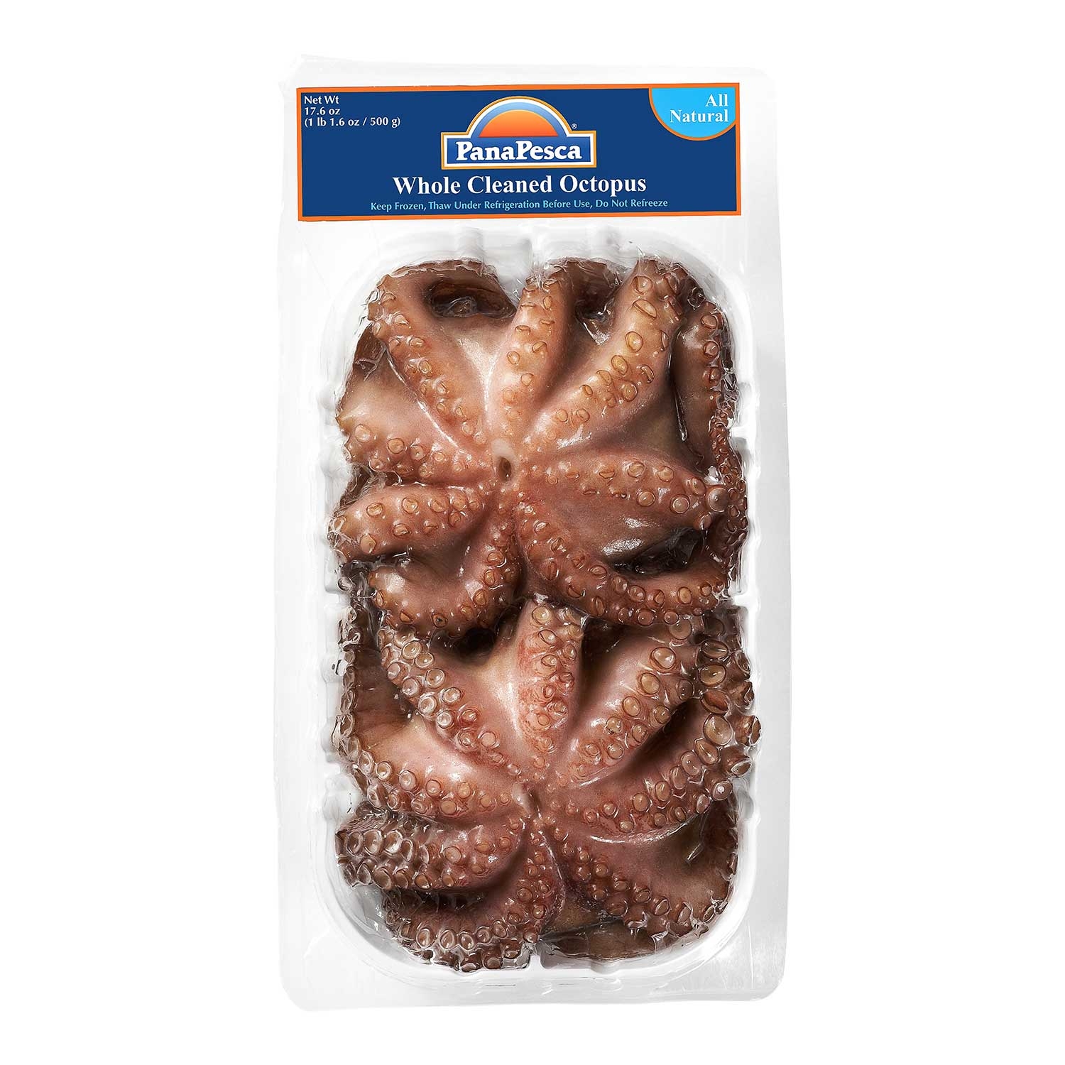 Panapesca Octopus Whole Cleaned Skin Pack, 17.6 Ounce -- 8 Per Case