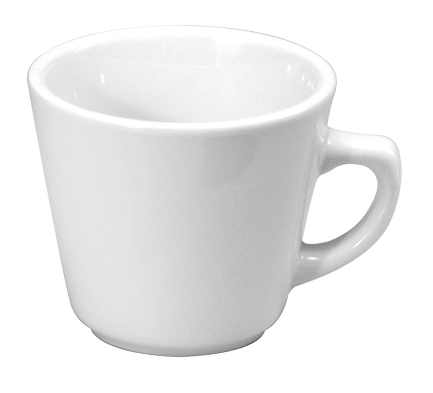 Oneida Buffalo Bright White Ware Vassar Undecorated Rolled Edge Cup, 7 Ounce -- 36 Per Case