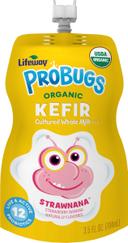 Lifeway ProBugs Strawnana Kefir, 3.5 Ounce -- 12 per case.