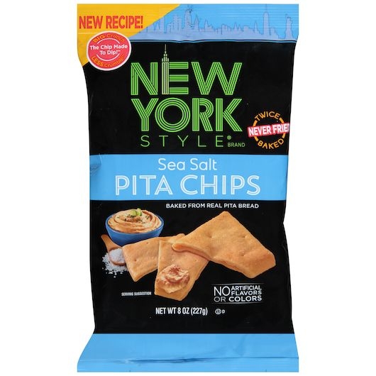 New York Style Sea Salt Pita Chips, 8 Ounce -- 12 per case
