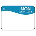 Dissolvemark Dissolve A Way Monday 7/8 x 1.25 inch Day of the Week Labels, 1000 count per roll -- 12 rolls per case.