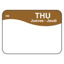 Dissolvemark Dissolve A Way Thursday 7/8 x 1.25 inch Day of the Week Labels, 1000 count per roll -- 12 rolls per case.