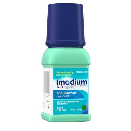 Imodium Mint Flavor Anti Diarrheal Oral Solution Liquid, 4 Fluid Ounce -- 36 Per Case