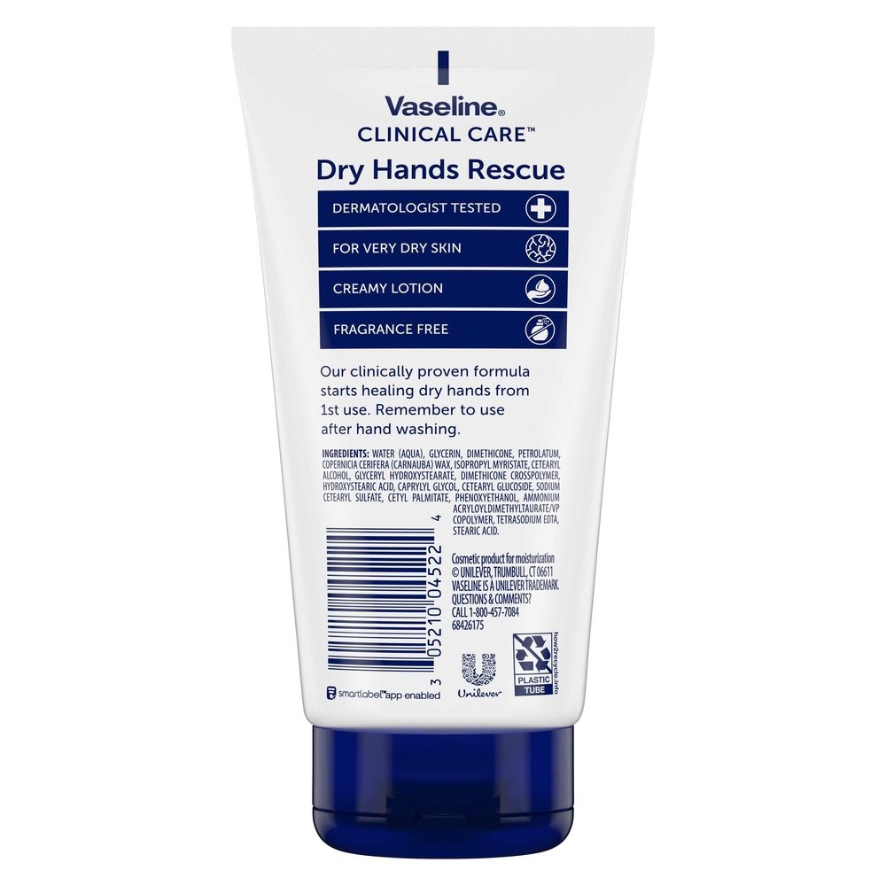 Vaseline Clinical Care Dry Hands Rescue Hand Cream, 5.1 Ounce -- 24 per case