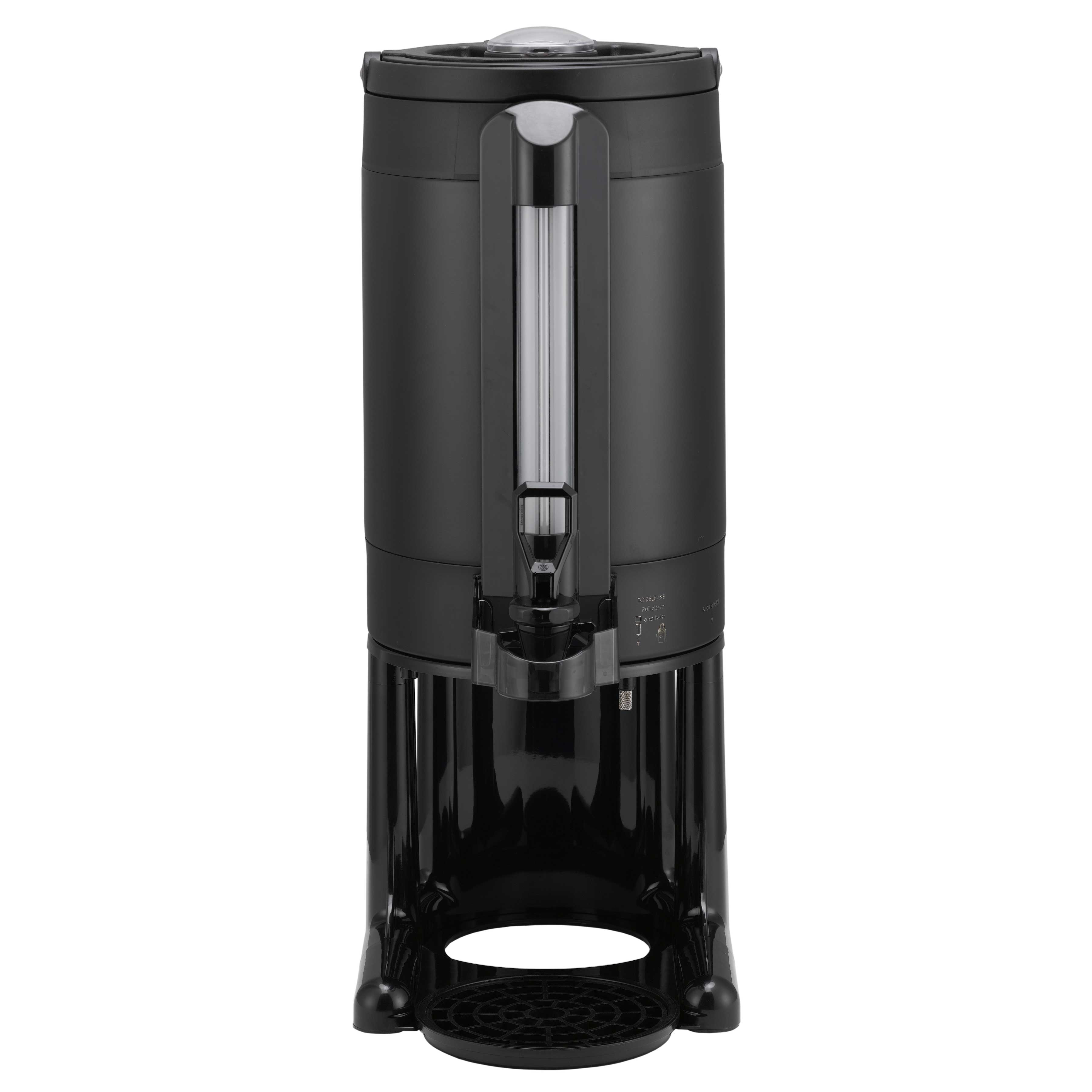 Service Ideas Black Universal Stainless Thermal Vacuum Insulated Dispenser, 1.5 Gallon Capacity