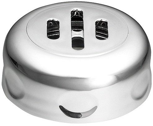 Tablecraft Chrome Plated Slotted Shaker Top Only, 12 Count -- 6 Per Case