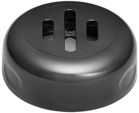 Tablecraft Black Slotted Plastic Top For 6 Or 8 Ounce Shaker, 12 Count -- 6 Per Case