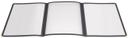 Winco Black Triple Fold Panel Menu Cover -- 25 per case
