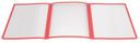 Winco Red Triple Fold Panel Menu Cover -- 25 per case