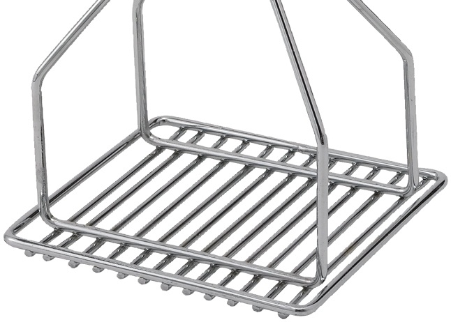 Winco Square Potato Masher with Chrome Plated Wooden Handle, 5.25 x 24 inch -- 12 per case