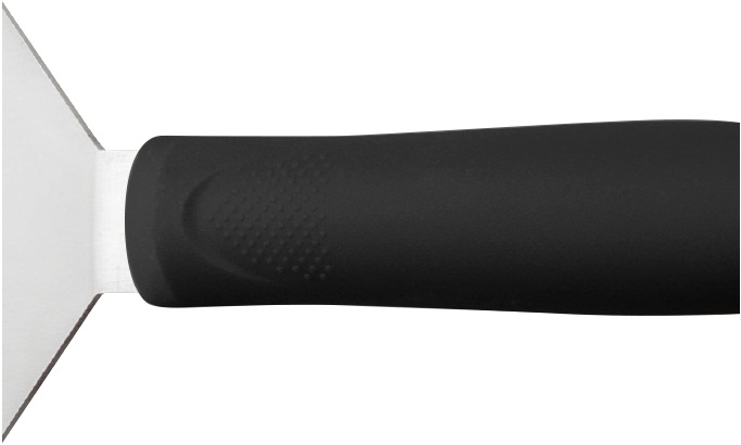 Winco Offset Spatula with Black Polypropylene Handle, 3 1/2 x 3/4 inch Blade -- 24 per case