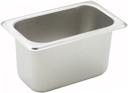 Winco 25 Gauge Stainless Steel Ninth Size Straight Sided Steam Pan, 4 inch Depth -- 12 per case