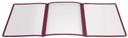 Winco Burgundy Triple Fold Panel Menu Cover -- 25 per case