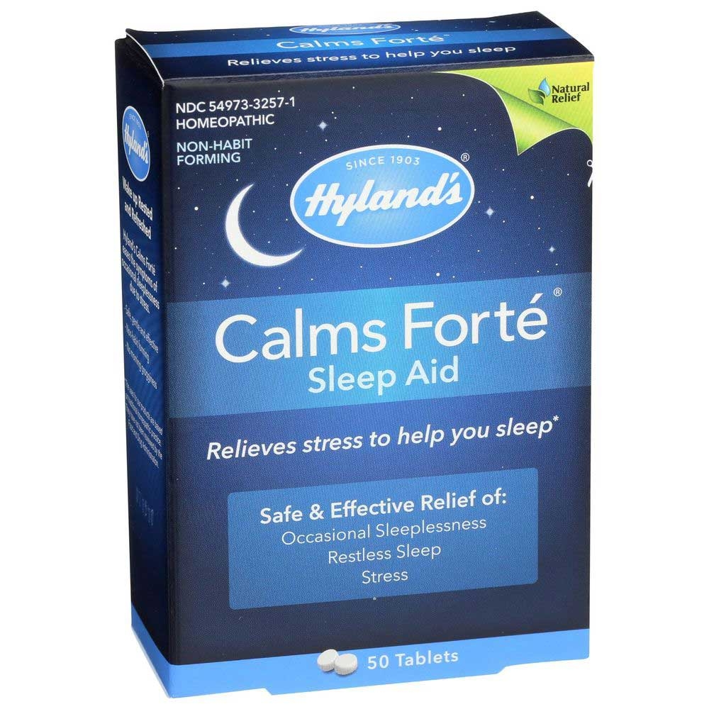 Hyland's Homeopathic Calms Forte Sleep Aid Tablet, 50 Count -- 3 Per Case
