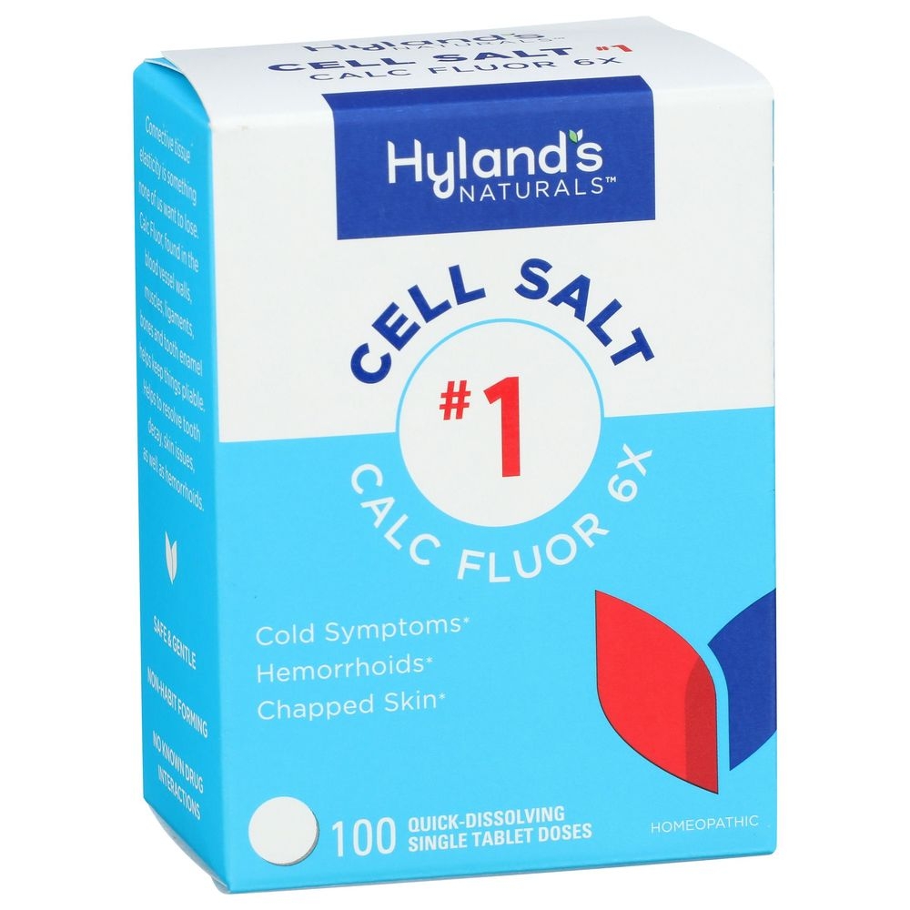 Hyland's Naturals Calc Fluor 6x Cell Salt Tablets, 100 Count