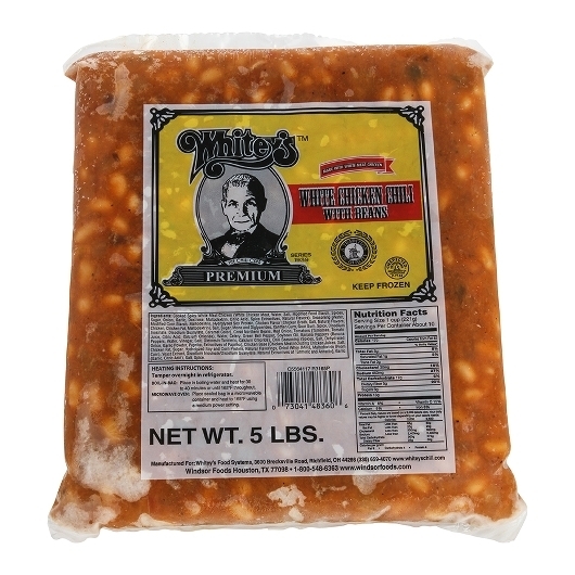 Whiteys Premium Chicken Chili with Beans, 5 Pound Bag -- 4 per case